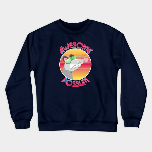 Awesome Possum Crewneck Sweatshirt by Shapetrix